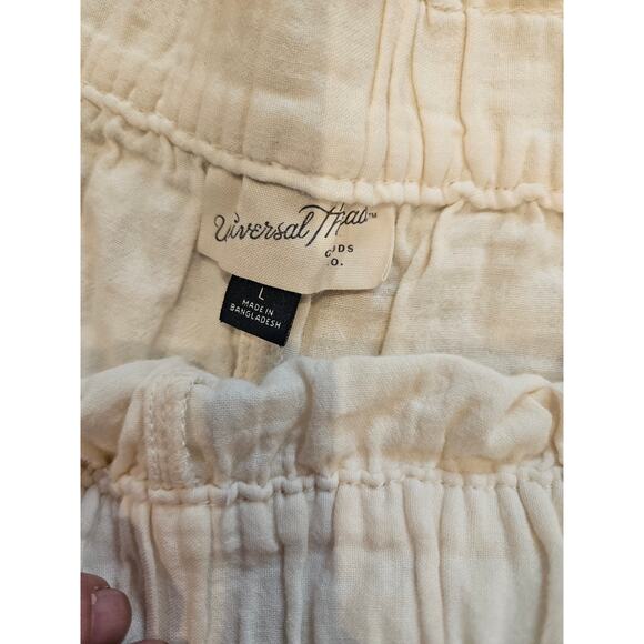 Universal threads cream gauzy cotton shorts boho nwot Womens large tan beige - Picture 3 of 5